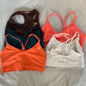 Five sports bras all medium in good shape